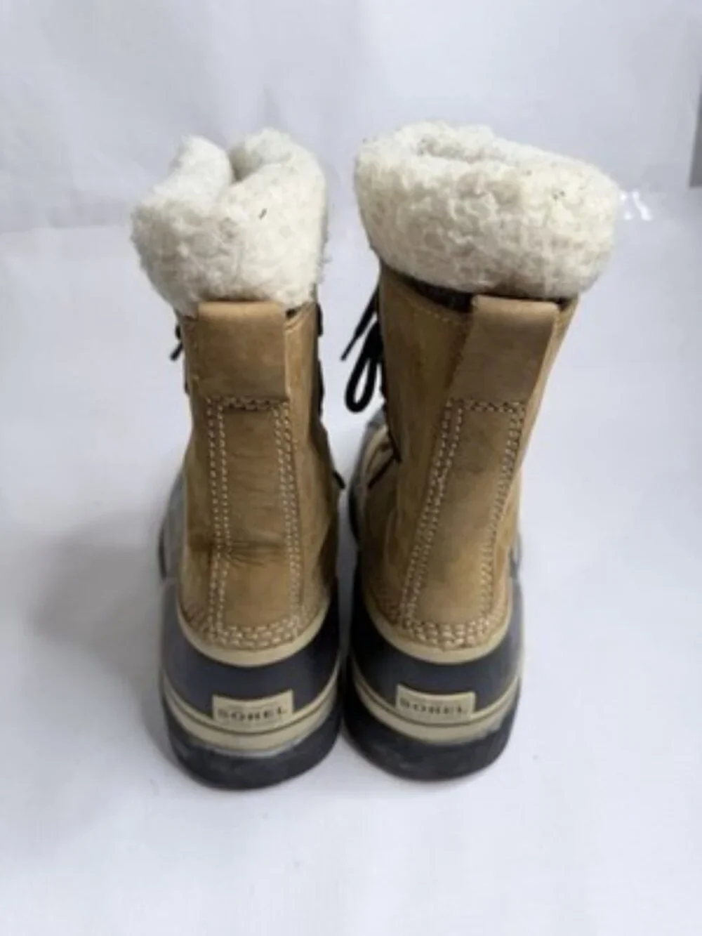 Women's 8.5 M Sorel Caribou  Waterproof Boots Leather Winter Excellent